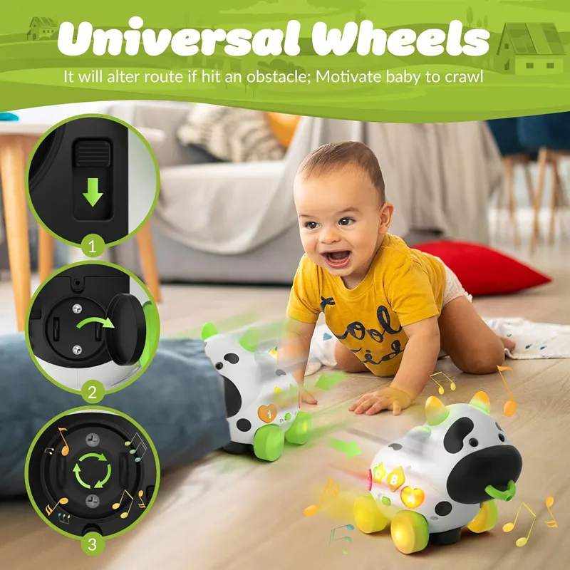 Children Education Developmental Learning Electric Bilingual Musical Cow Toy - View 4