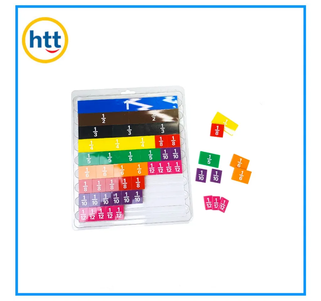 Plastic Fraction Tiles, Math Learning Toys, Teaching Aid Classroom Math Chart