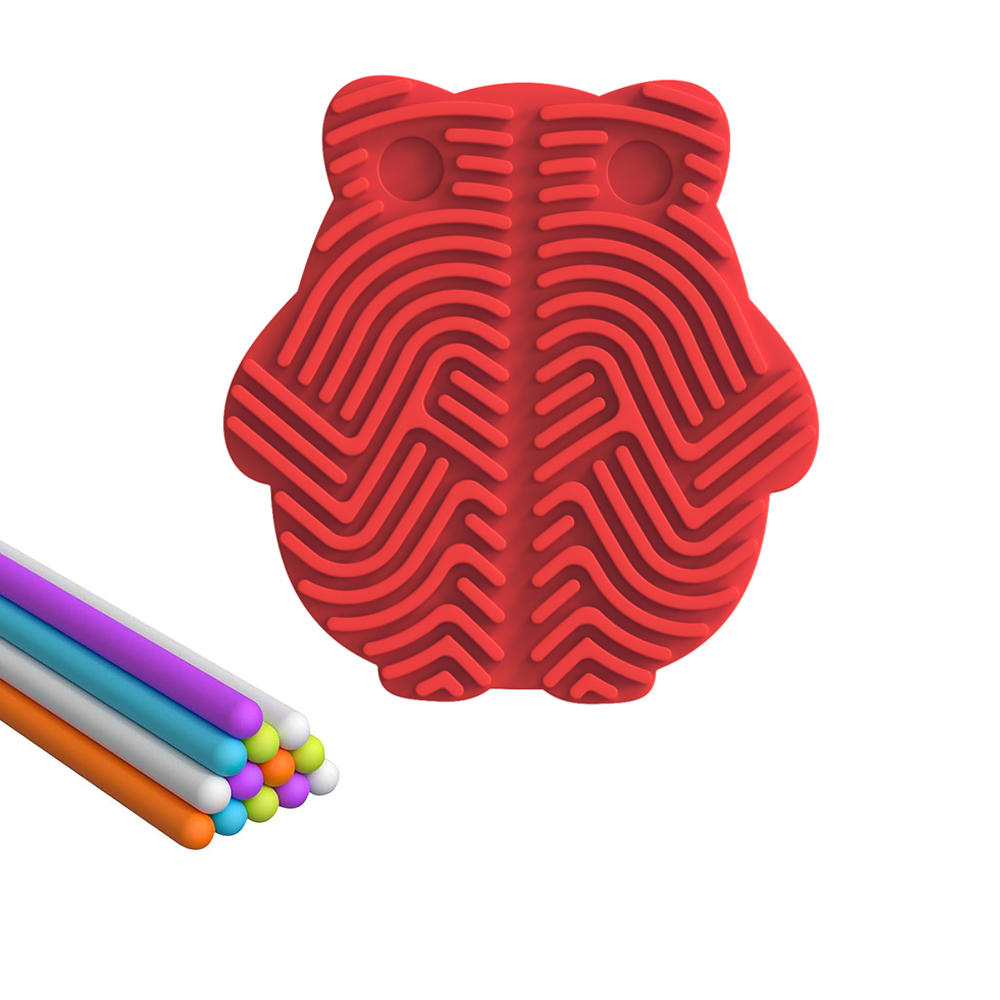 Silicone Sensory Board Double Sided Fidget Toy for Kids Adults Calming for Anxiety ADHD Autism Portable with Travel Bag Ages 3