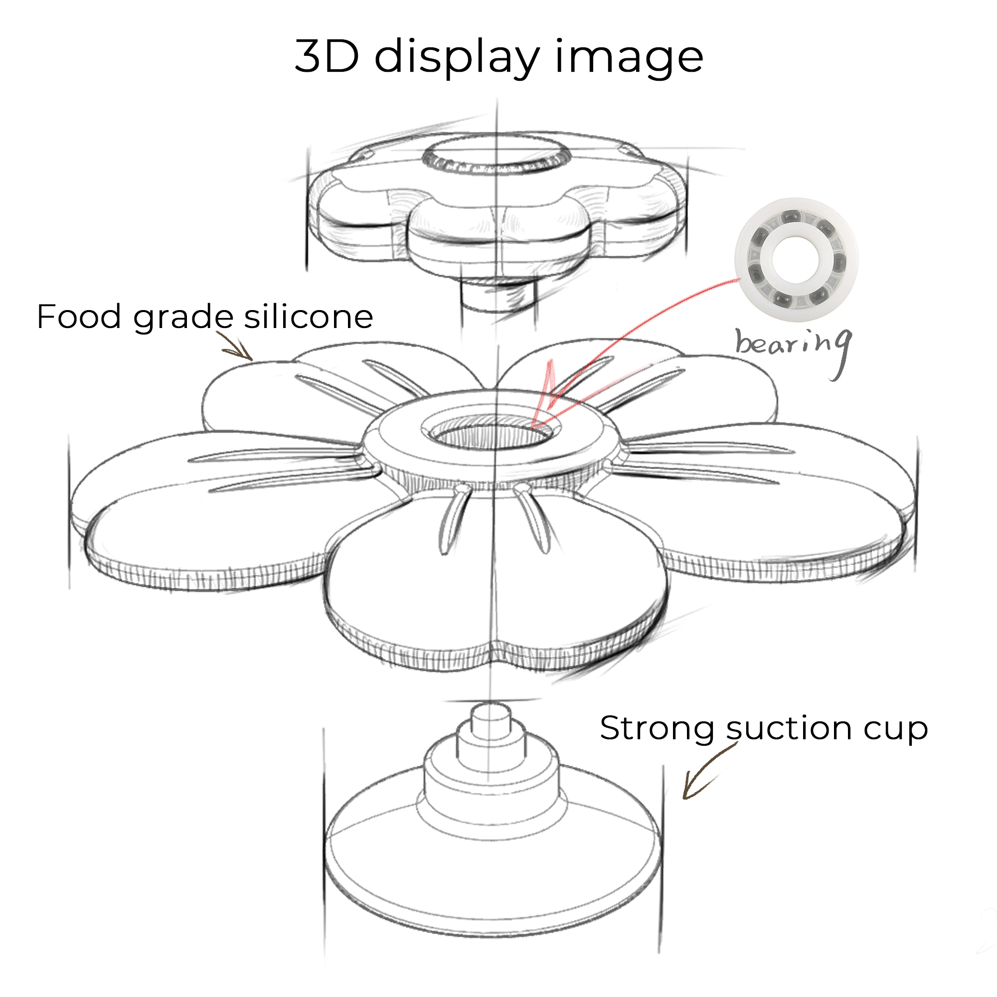 Montessori Spinning Suction Toy For Babies 0-24M | Food-Grade Silicone | Hand-Eye Development | ODM