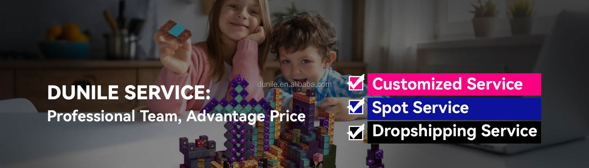 Educational Magnetic Blocks Banner
