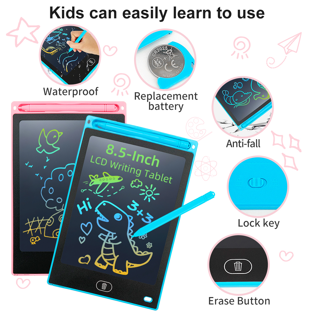 Customized Model B Drawing Toys Erasable Drawing Board Portable Science Explorative 8.5 Inch LCD Writing Tablet For Kids