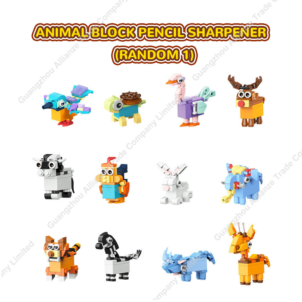 Hot Sale 3-Pencil Pack DIY Stationery Set Plastic Building Bricks Blocks Clips Newest School Supplies for Kids