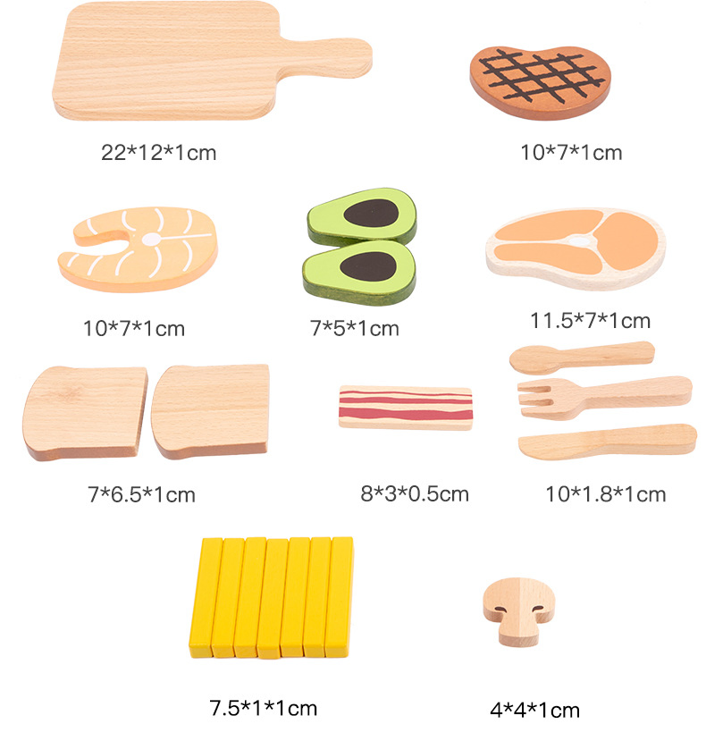 EMA Pretend Play Food Set Simulation Meal Toys for Kids Early Education