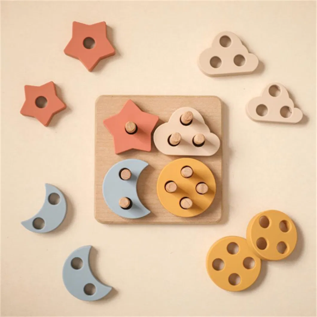 Geometric Shape Matching Blocks Toy Silicone Early Learning Set