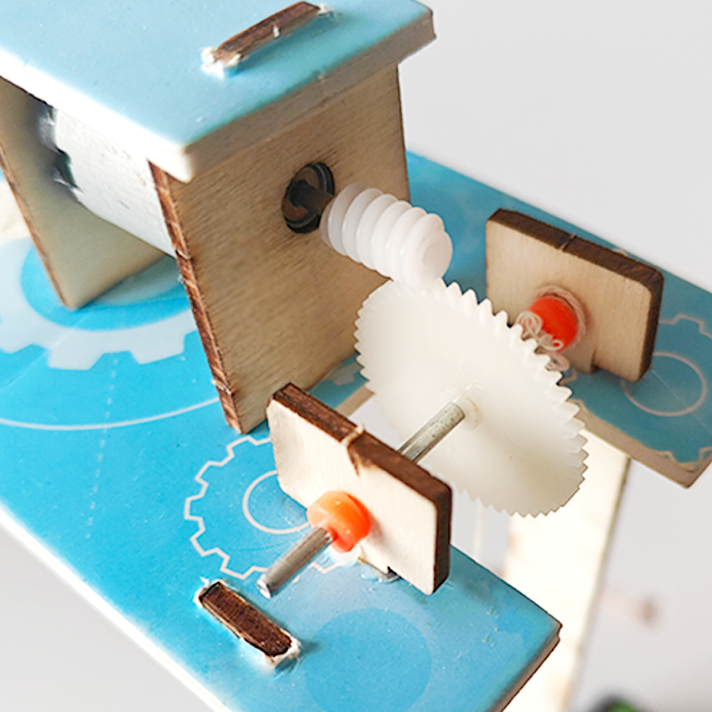 School Experiment Tool Puzzles Kits Innovation Education DIY STEM Wood Assemble Elevator Lift Science Model Kids Sets No Battery