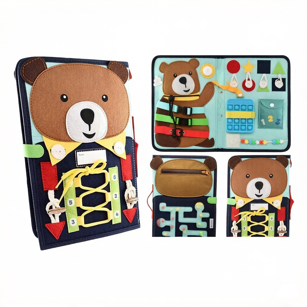 HEBEI Factory OEM ODM Handmade Felt Busy Book for Toddlers-Colorful Preschool Educational Toy with Custom Logo