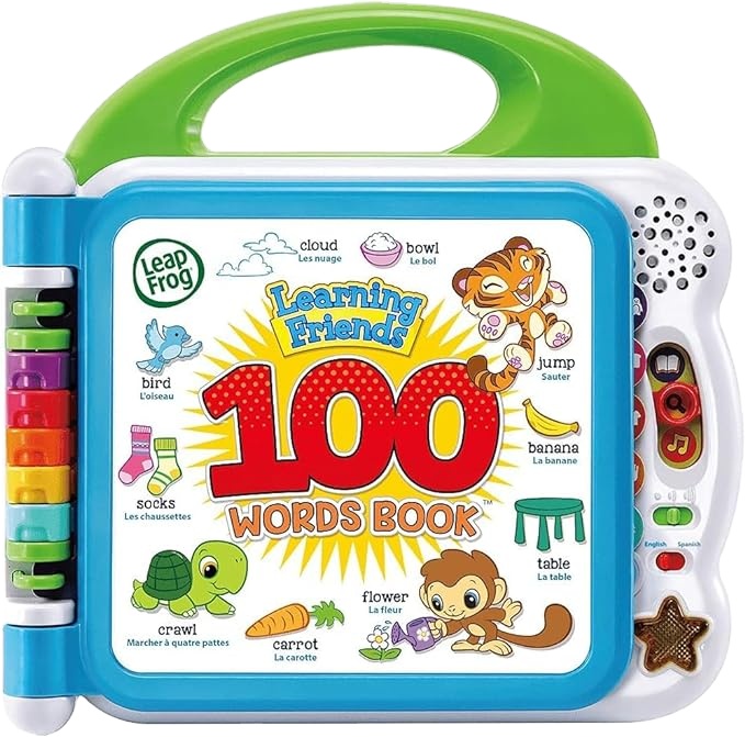 Pre-School Educational Toys Bilingual 100-Word Language Development Set with Sound &amp; LED Light ABS Material