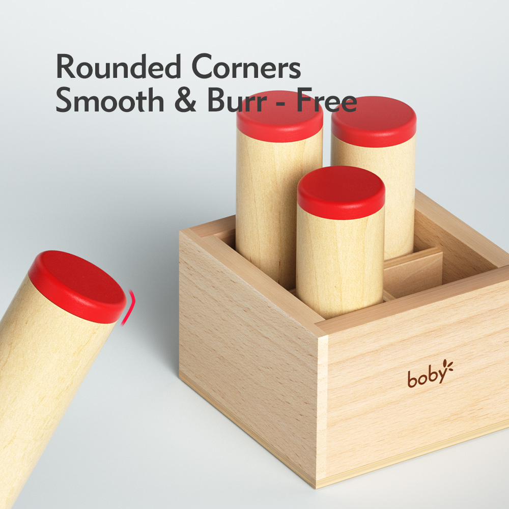 Wooden Montessori Educational Toys for Toddlers 1-3 Years Sensory Sound Box Auditory Toy