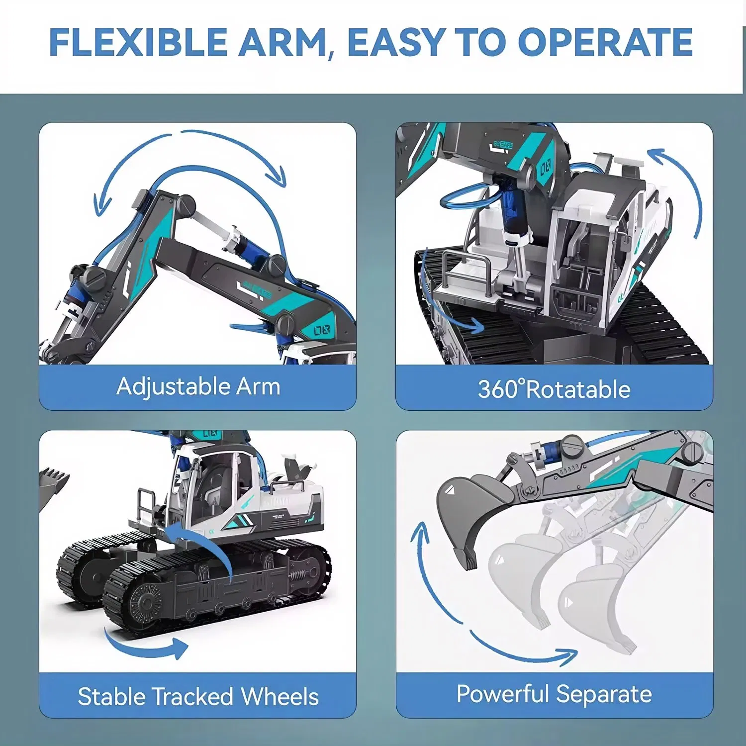 Xinbo Stem Toys Science Kits Excavator Hydraulic Power Building Blocks Engineering Explore Children Learning Educational Toys