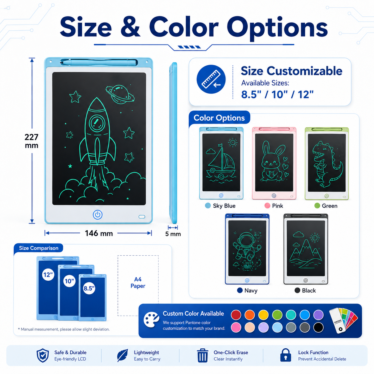 LCD Writing Board Digital Doodle Drawing Pad Kids Toy LCD Writing Tablet