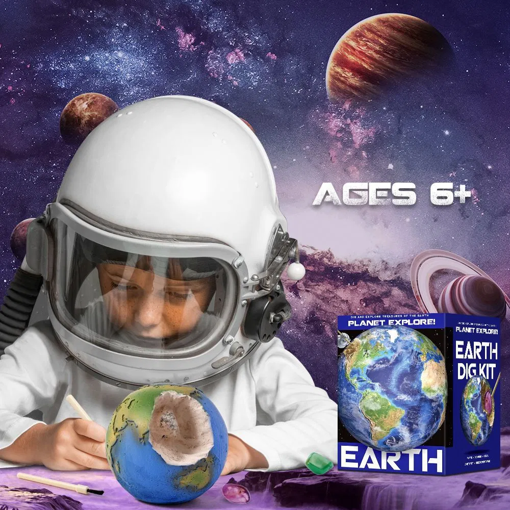 Science Education Toys Educational Children's Popular Science Solar System Eight Planets Exploration Gemstone Digging Archaeological Toys