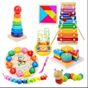 AiJH Intelligence Building Blocks Early Education Infant Young Children Toys Musical Preschool Wooden Toys