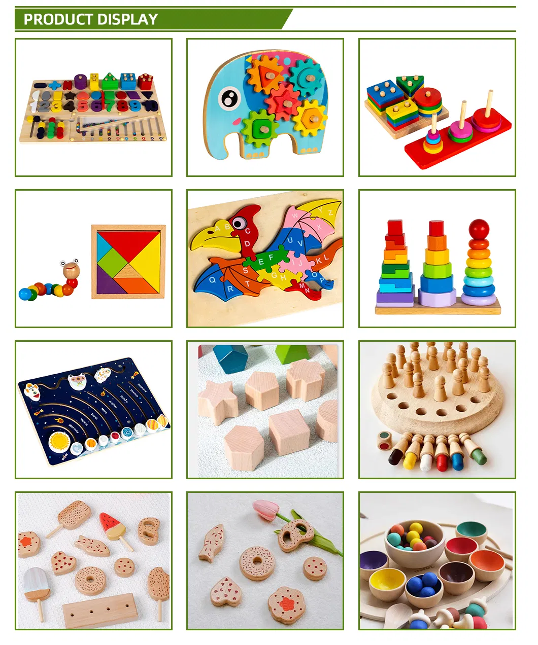 Montessori Learning Shape Sorter Number Early Education Wooden Jigsaw 3D Toy Puzzle