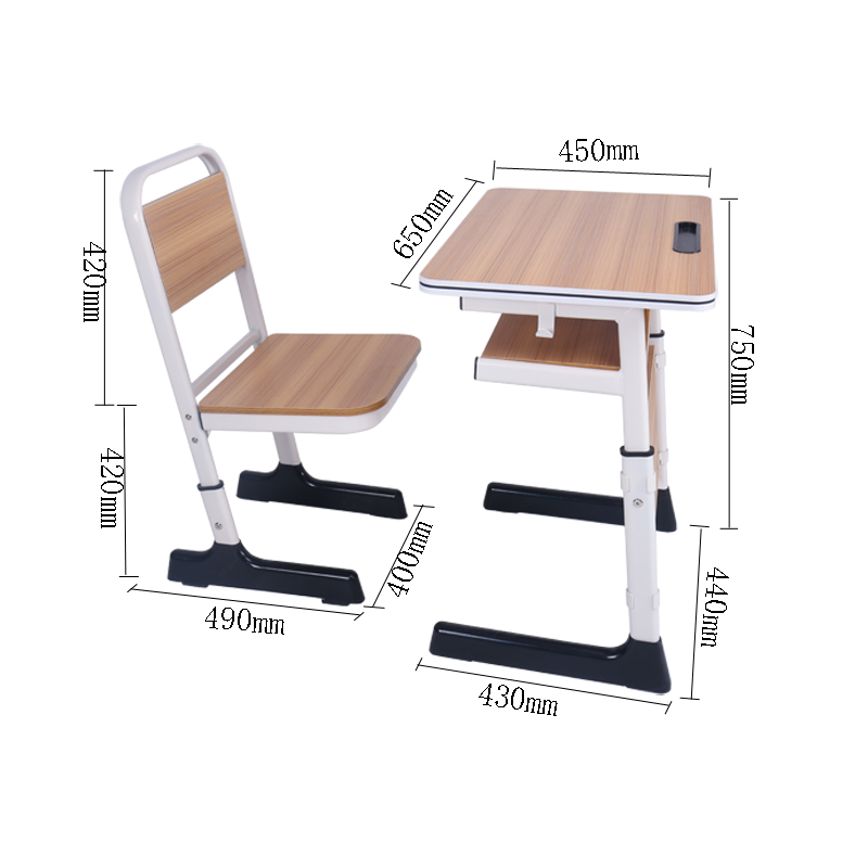 Classroom Furniture Student Desk Mdf School Desk And Chair Primary Adjustable Height Children School Chair And Table Set