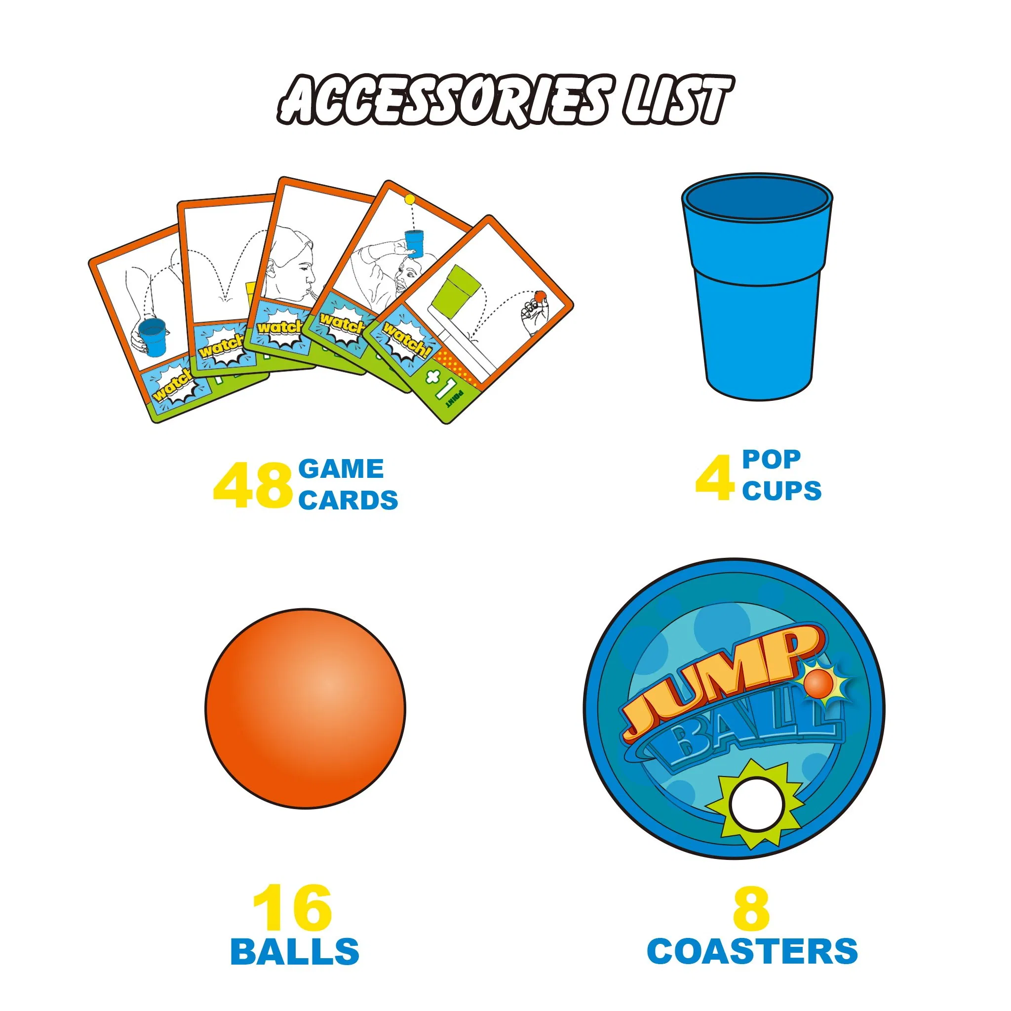 Bulk Wholesale Jump Ball Bouncing Cup Board Game Puzzle Games Multiplayer Desktop Interactive Party Play Set for Kids Adults Toys