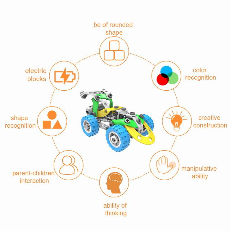 109 PCS Kids Screw Nut Building Blocks Educational Vehicle Construction Toys 5 in 1 Stem Learning Toy Set with Screwdriver