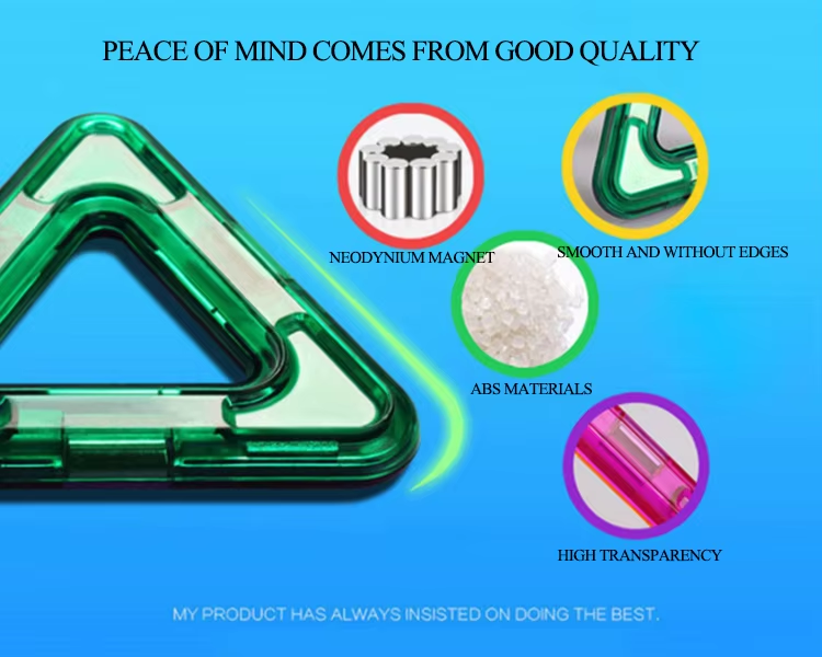 Multi-color ABS Material Preschool Toys Gifts Educational Toys Magnetic Tiles Building Block