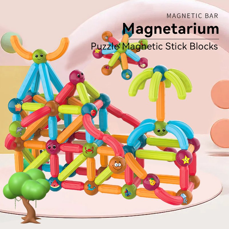 Children Developmental Play Construction Set Stem Learning Magnetic Sticks and Balls Building Blocks Toys