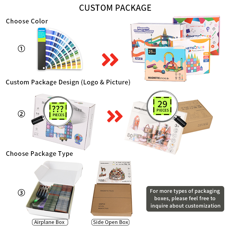 Multi-color ABS Material Preschool Toys Gifts Educational Toys Magnetic Tiles Building Block