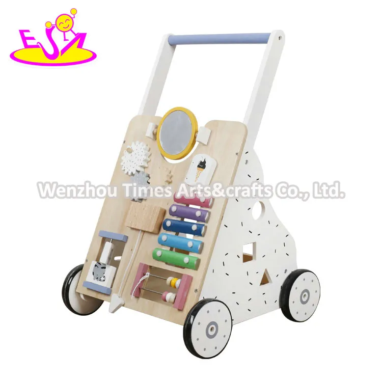 Early Learning Wooden Push Along Activity Walker W16e159b - View 1