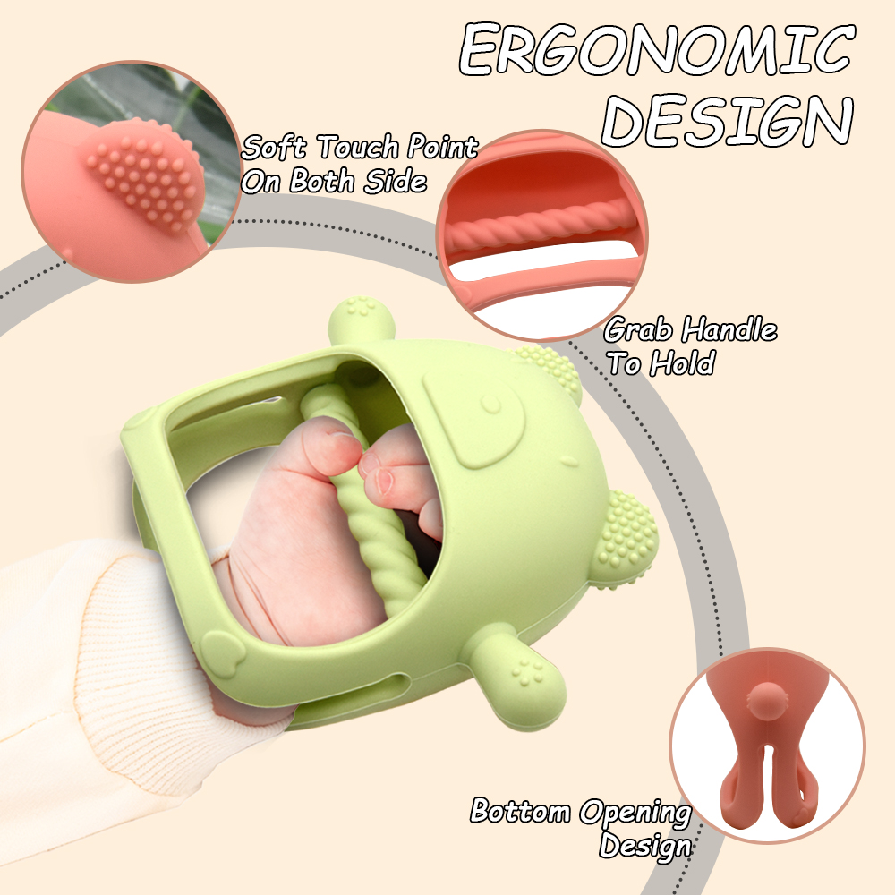 Food Grade Silicone Soft Toy Baby Teether Wristband Anti Dropping Reusable Chewing Toy Pacifier Molar Teething Relief Biting