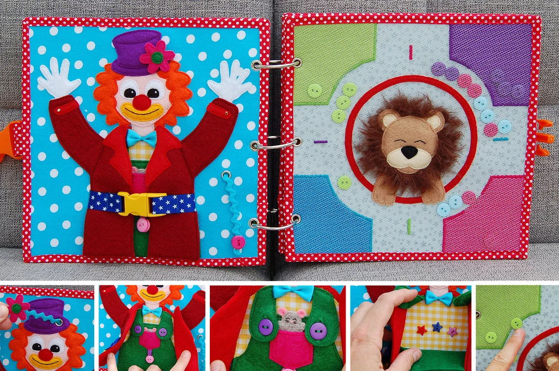 Custom Interactive Sensory Quiet Busy Book Montessori-Inspired Educational Toy for 3-6 Years Old Boys Girls Felt Education Toy