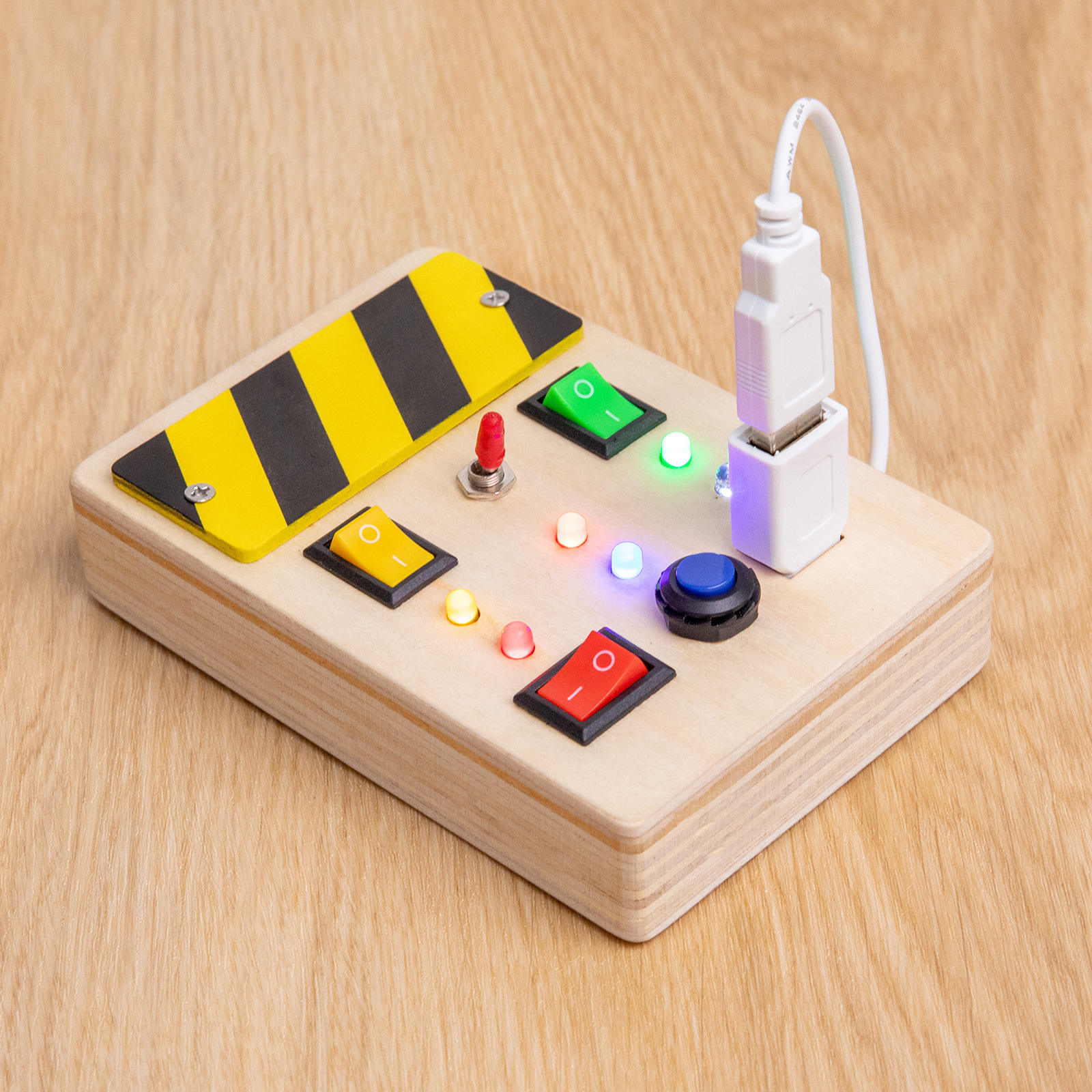 Montessori Wooden Busy Board CE Certified Intellectual Enlightening Early Learning Educational Sensory Toy for Toddler Kids