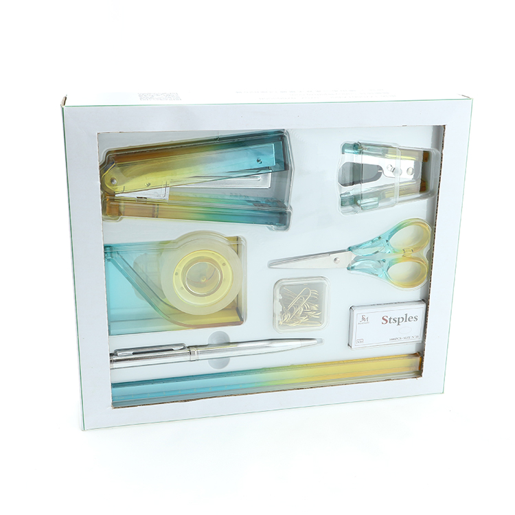 Back to School Supplies Cute Custom Children 8IN1 Acrylic Marble Stationery Gift Set for Students