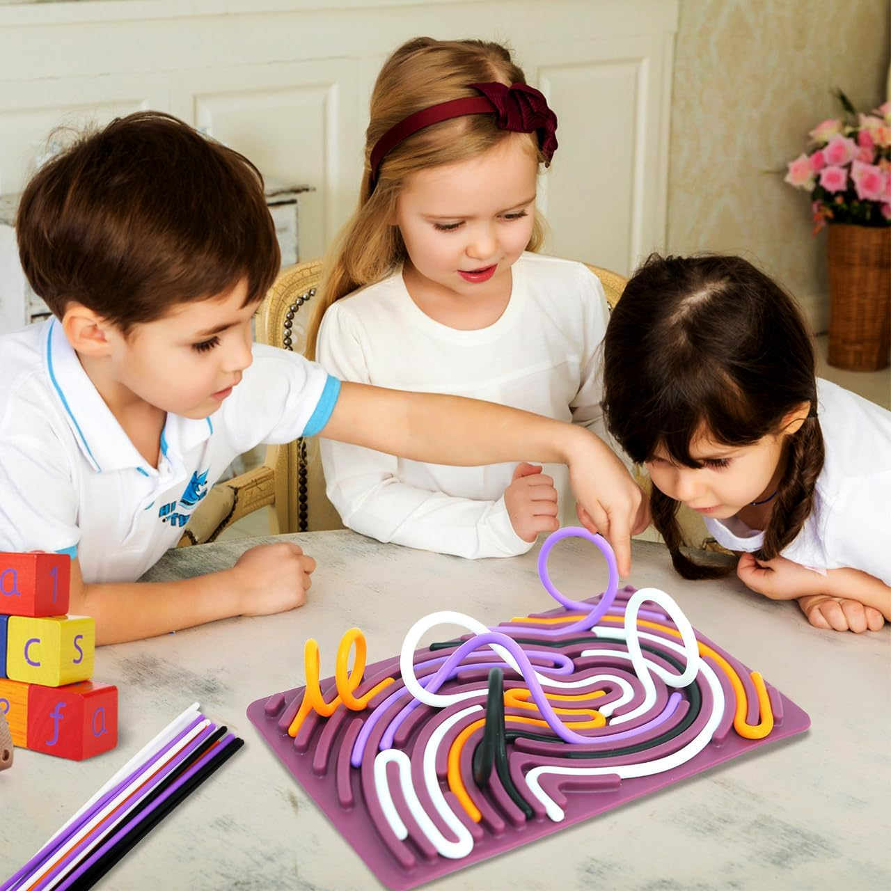 Kids Board Game Push And Peel Toy Stress Relief Toys Quiet Kids And Adults Fidget Sensory Activity Board