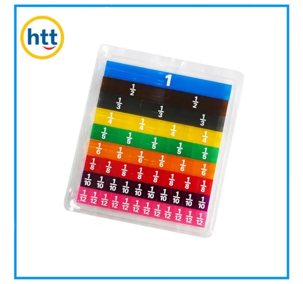 Plastic Fraction Tiles, Math Learning Toys, Teaching Aid Classroom Math Chart
