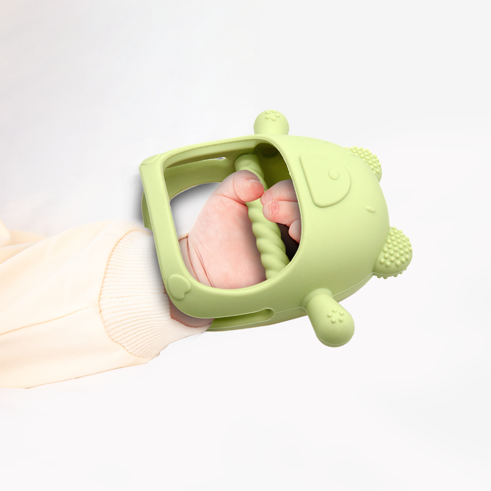 2026 Hot Silicone Soft Toy Teethers Babies 0-24 Months Chewing Gum Massage Relief Dropping Prevention Suction Base Safe Non