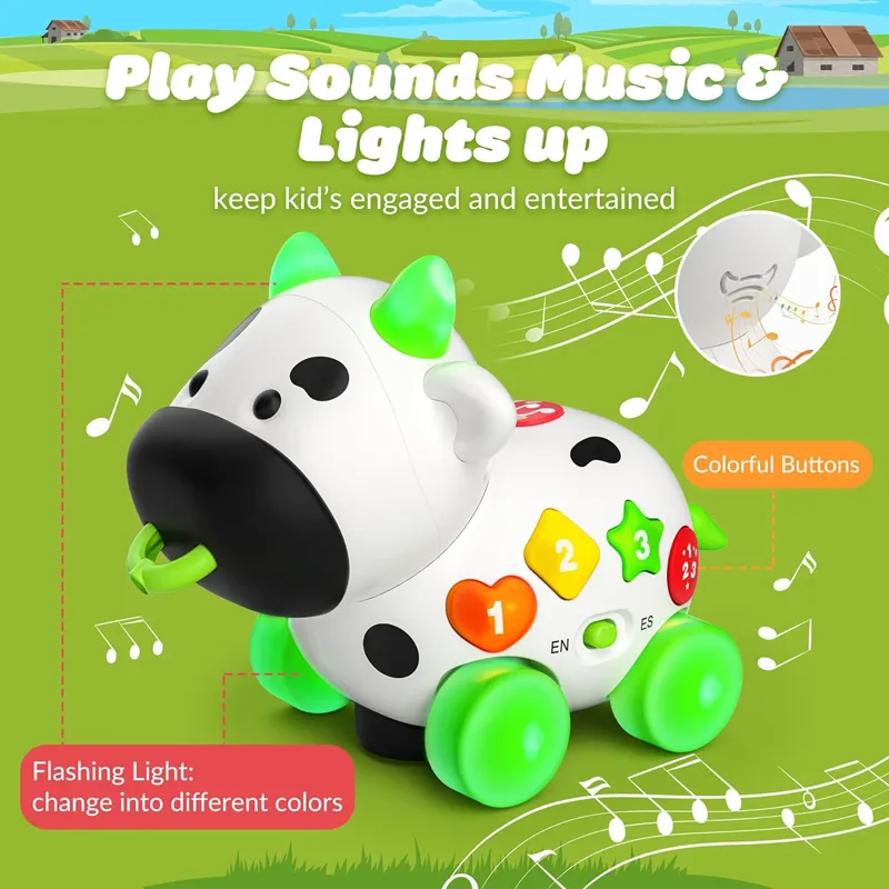 Children Education Developmental Learning Electric Bilingual Musical Cow Toy - View 3