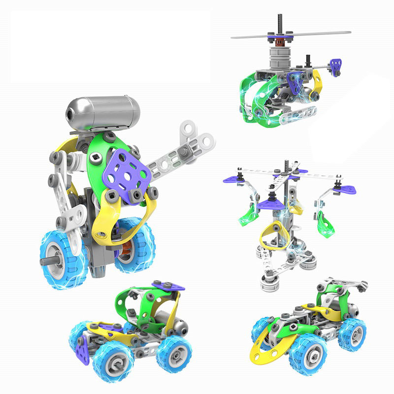 109 PCS Kids Screw Nut Building Blocks Educational Vehicle Construction Toys 5 in 1 Stem Learning Toy Set with Screwdriver