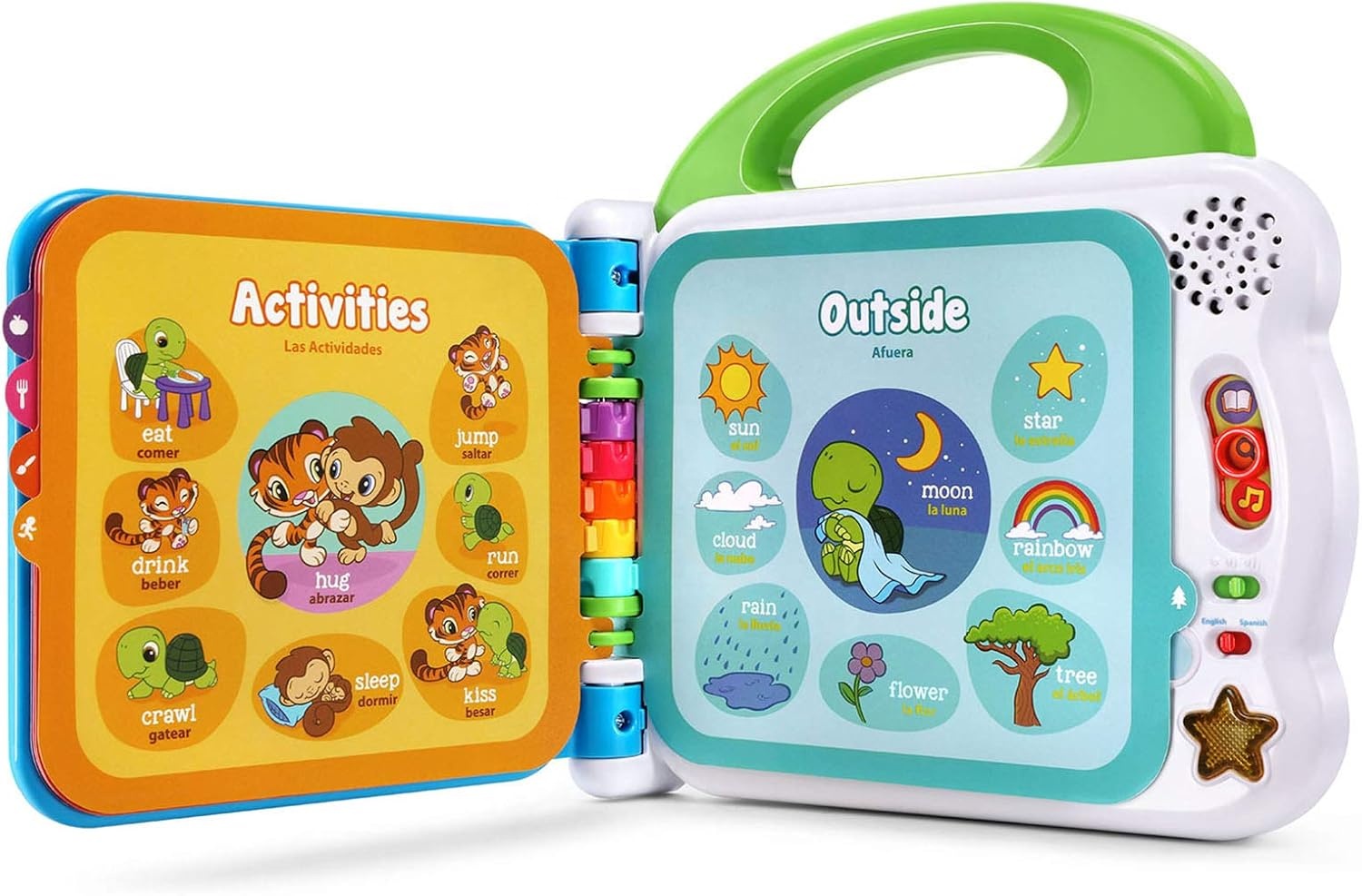 Interactive Learning Sound Book-CPSIA CPC Certified Bilingual English Spanish Educational Toy for 5-7 Years Plastic Unisex