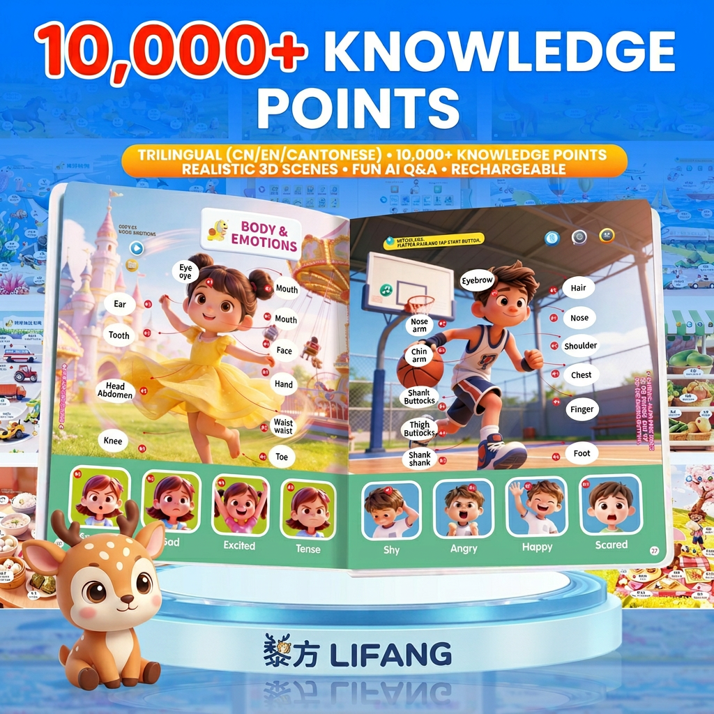 2026 New AI Cognitive Kids Sound Book Custom Interactive Early Learning Audio Book For Toddlers
