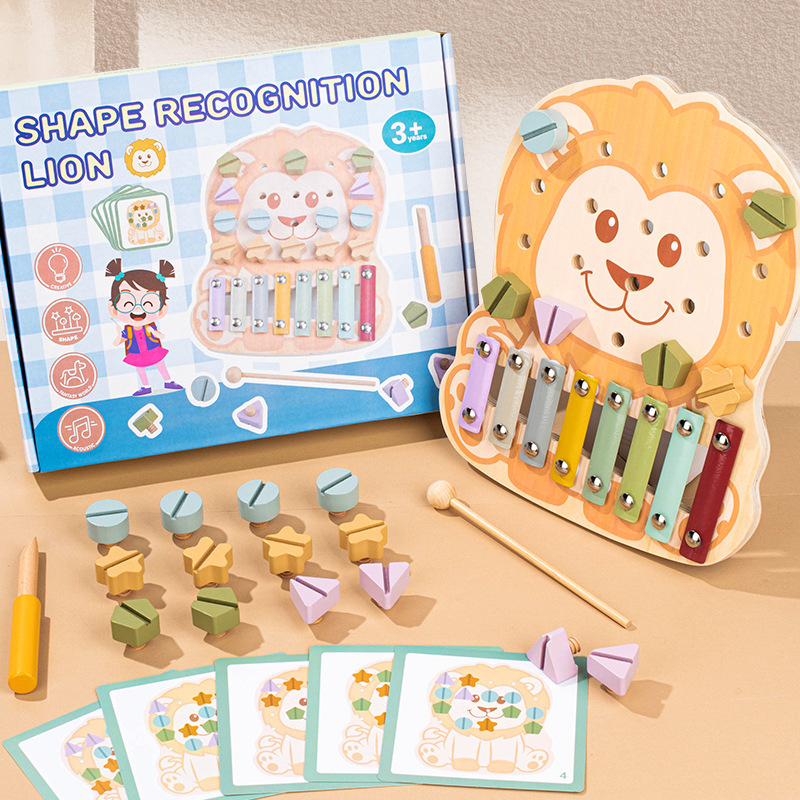 Montessori Toy High Quality Children Shape Matching Toy Exercise Hands-on Skills Nut Busy Board for Interactive Learning