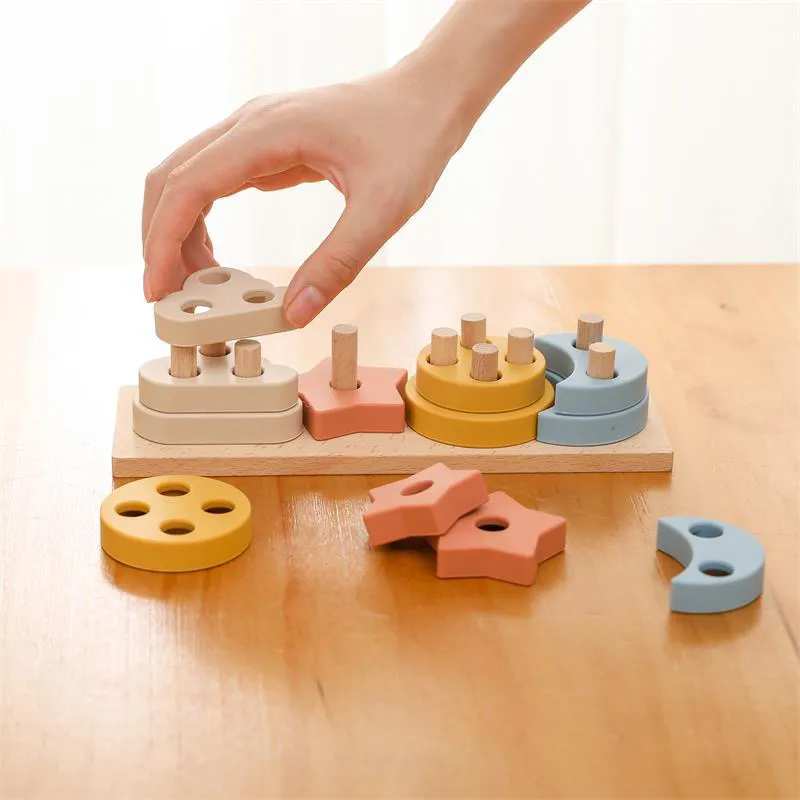Baby Cognitive Building Block Car Toy for Kids' Early Learning Fun