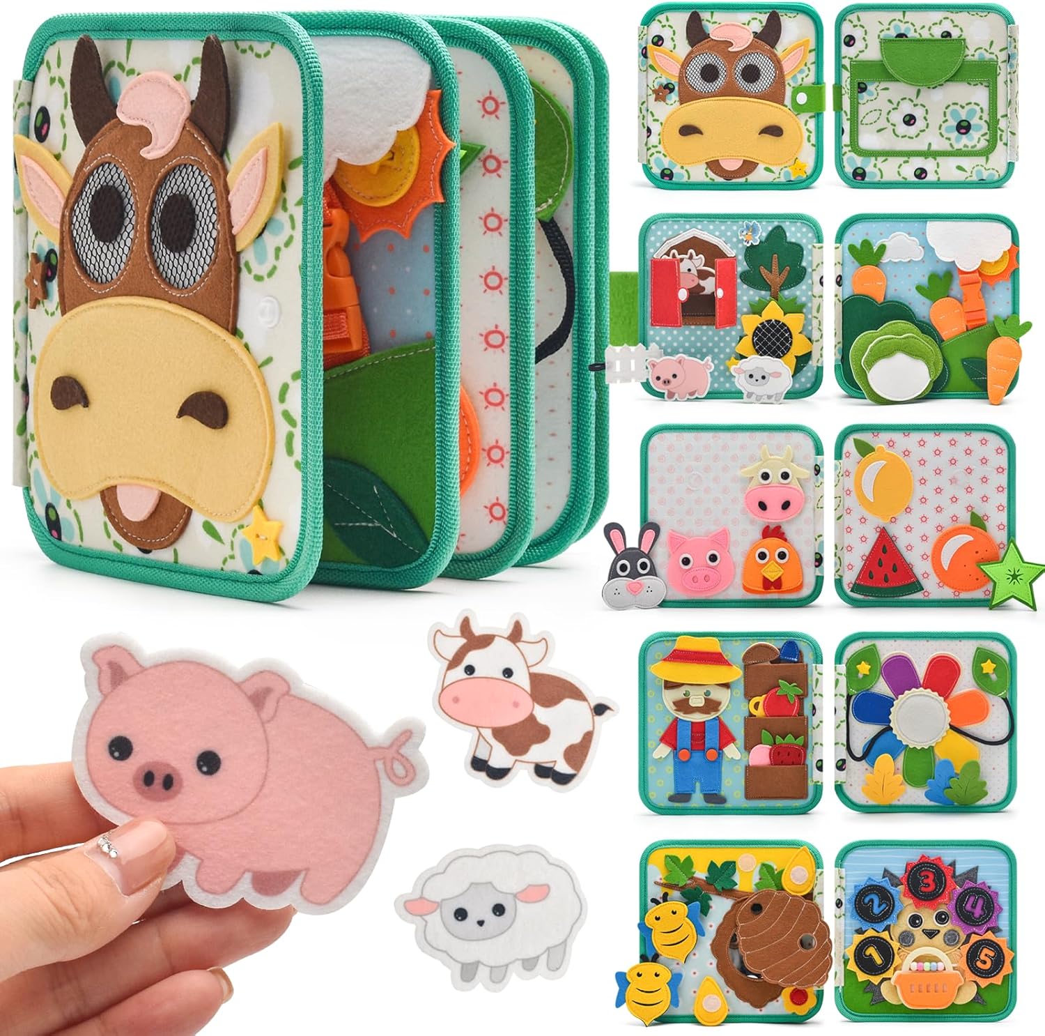 Interactive Quiet Book Engaging Educational Toy for Toddlers Communication Training Book