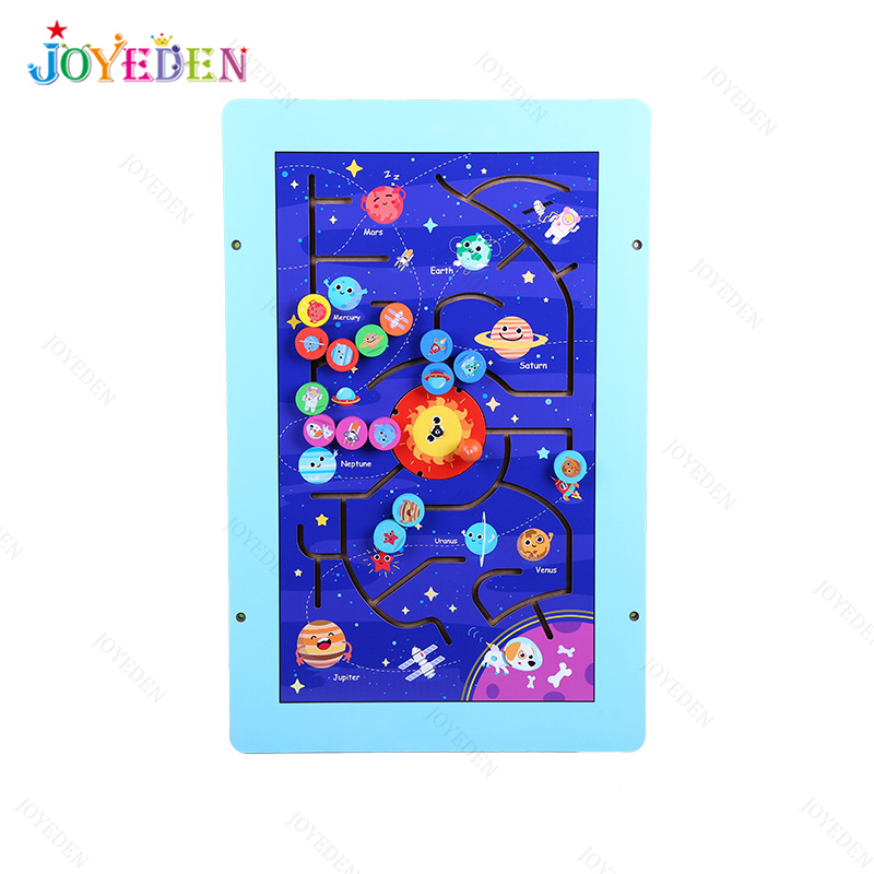Creative Colorful Wall Panel Game Indoor Kids Wooden Educational Toys for Learning School &amp; Shopping Mall Use