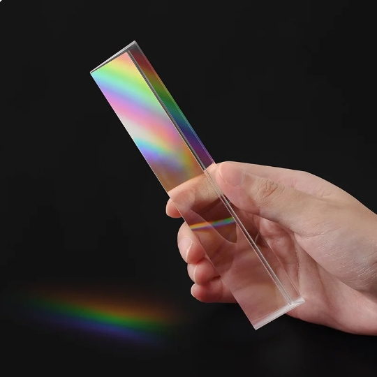 Popular Rainbow-Colored Triangular Prism Optimal Student Experimental Glass Equilateral Triangular Prism