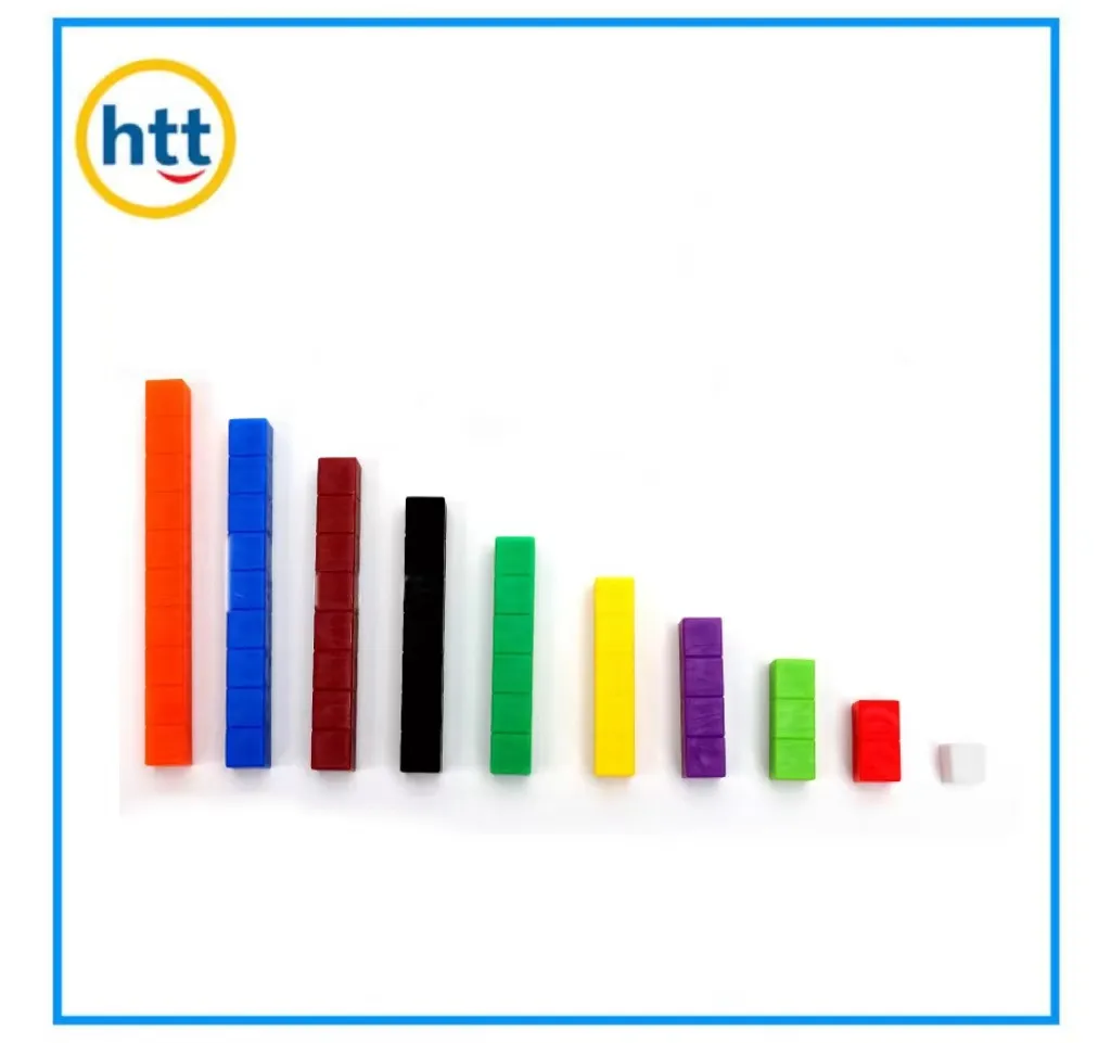 Educational Cuisenaire Rods Math Counting Classroom Learning Blocks Connecting Rods Toys