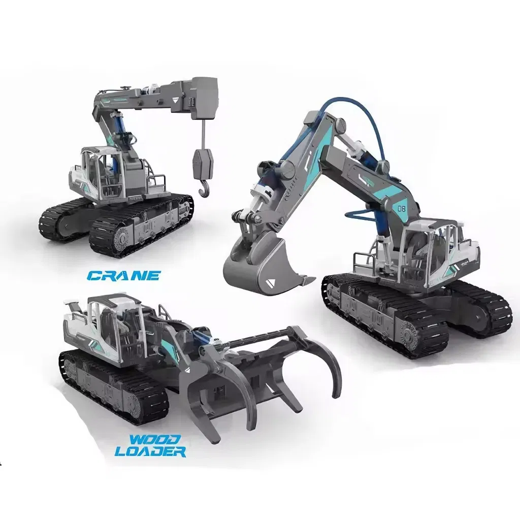 Xinbo Stem Toys Science Kits Excavator Hydraulic Power Building Blocks Engineering Explore Children Learning Educational Toys
