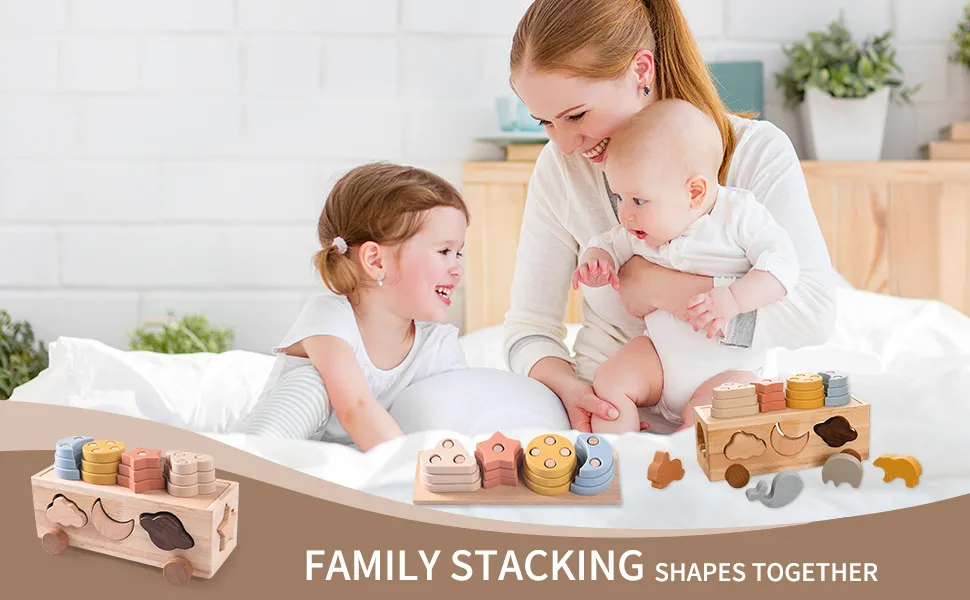 Baby Cognitive Building Block Car Toy for Kids' Early Learning Fun