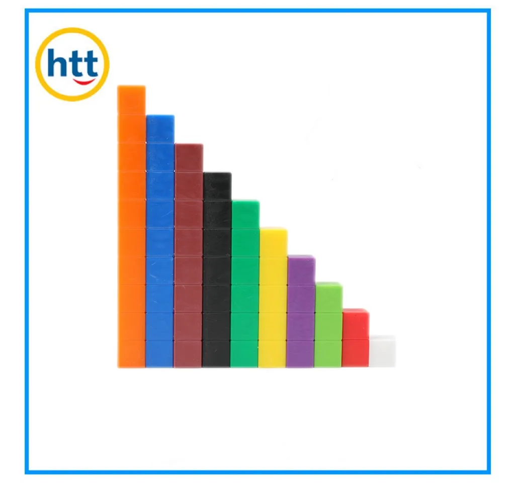 Educational Cuisenaire Rods Math Counting Classroom Learning Blocks Connecting Rods Toys