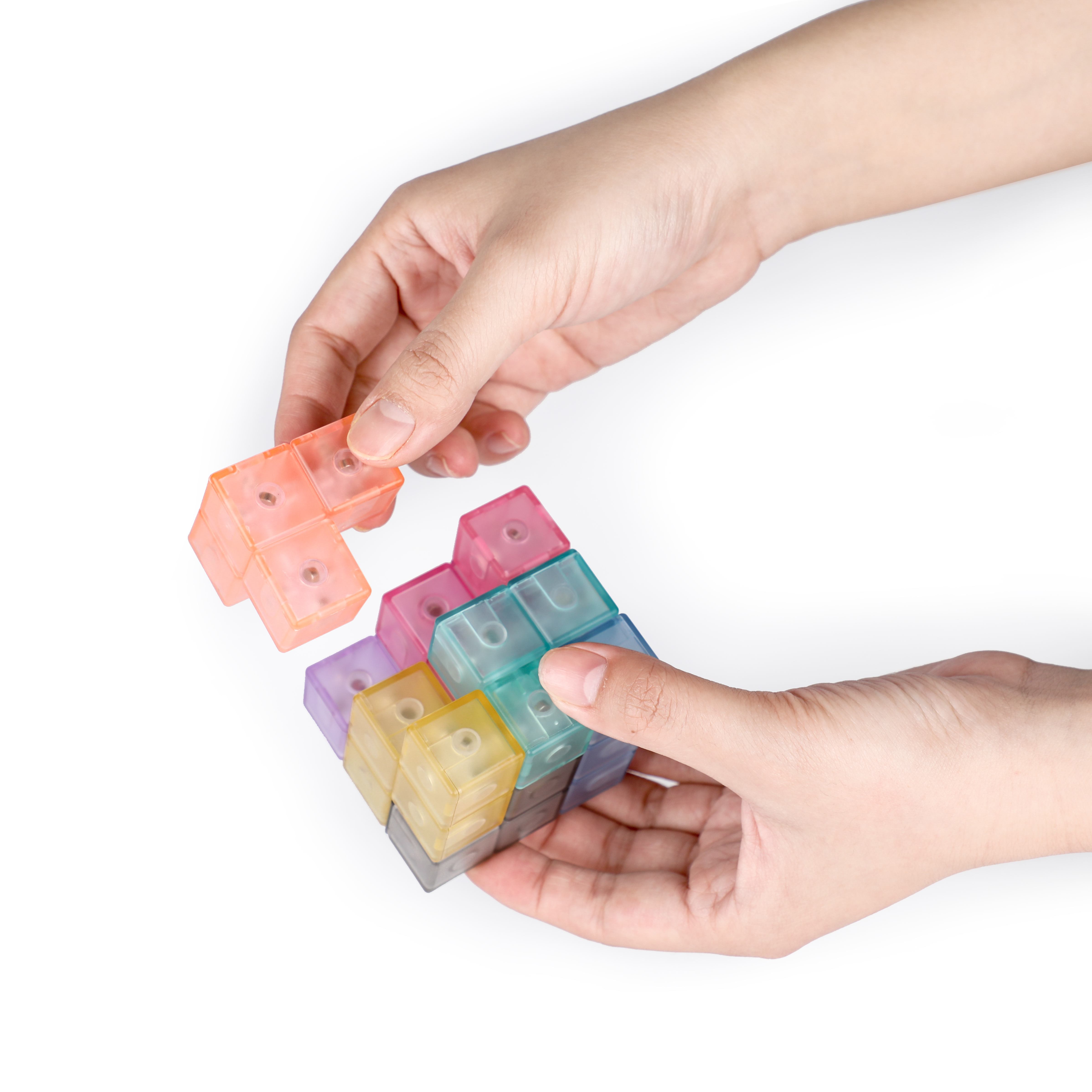 EDUsense Magnetic Cube Kids Toy Intellectual Development Puzzle Block Kids Learning Montessori Sensory Autism Toys