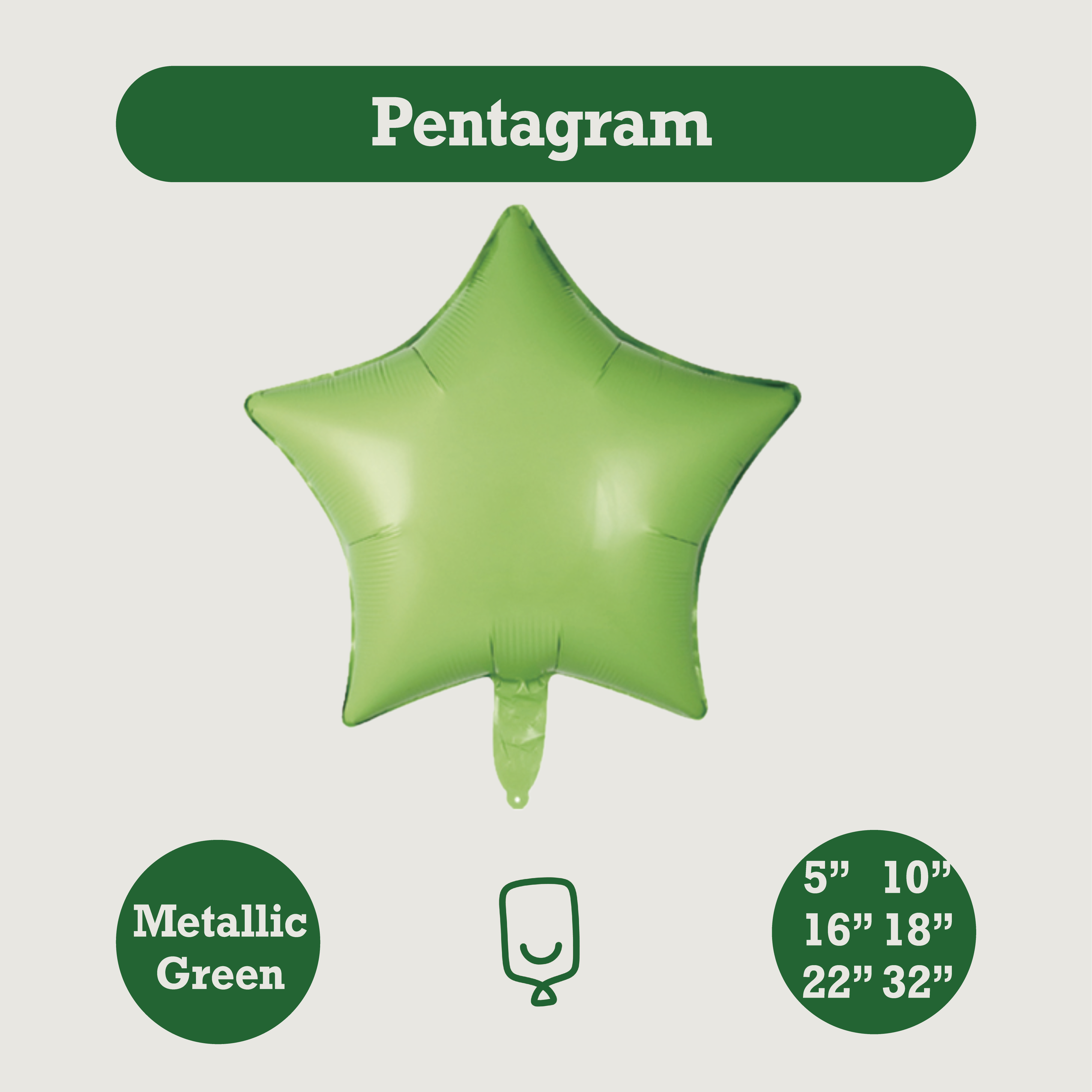 Metallic Chrome Star Pentagram Foil Balloon 5 10 16 18 22 32 Inch Party Custom Manufacturer OEM Mylar FAMA BSCI Sedex