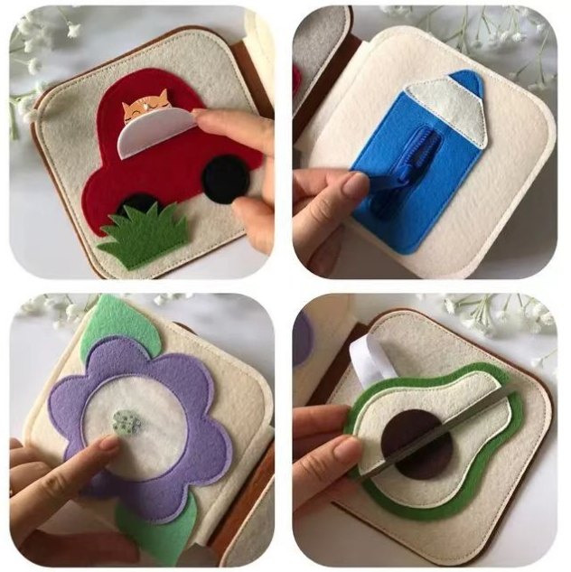 Soft Felt Educational Baby Travel Toys Quiet Book Activity Early Education Learning Felt Busy Book