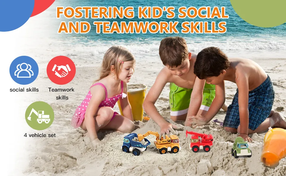 All-in-One Construction Truck Toys for Toddlers Ages 2 to 5