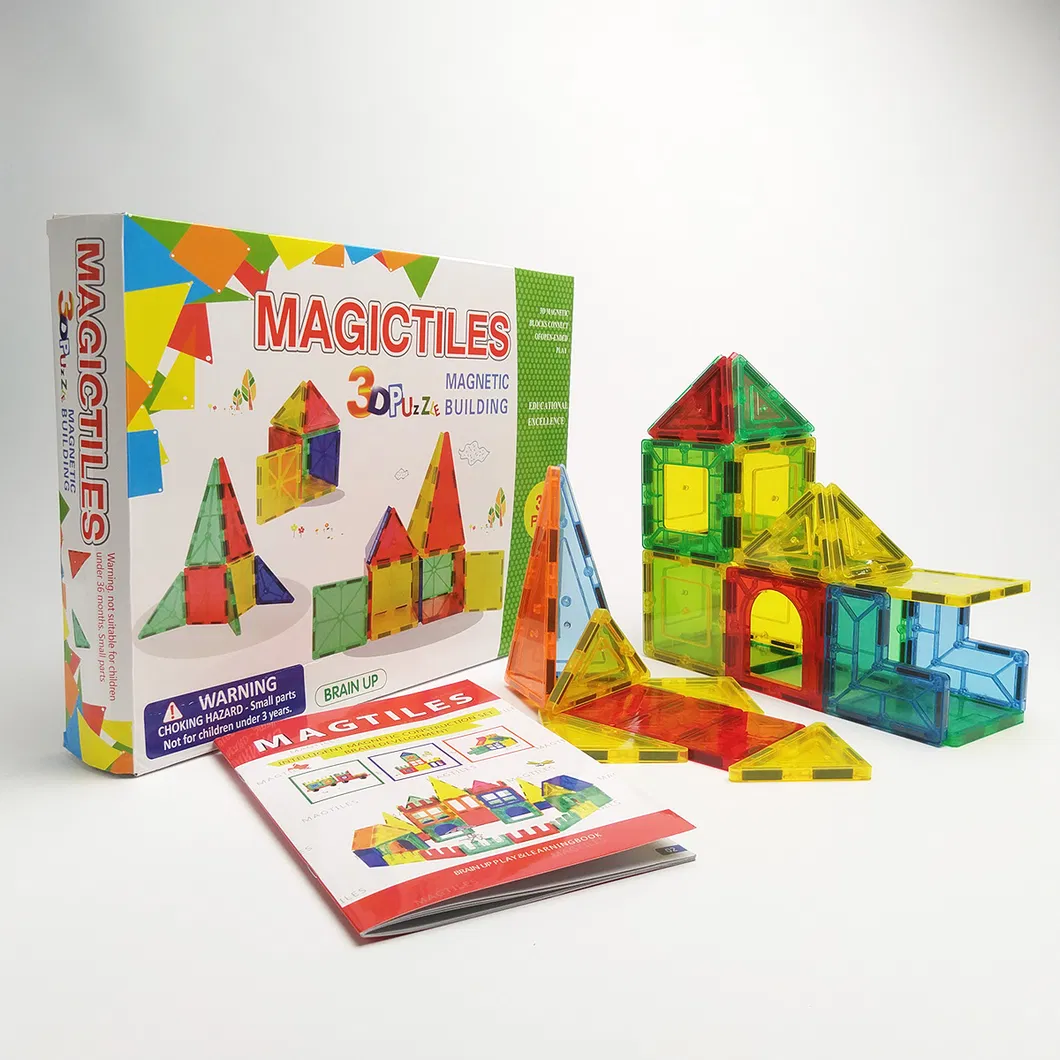 High-Quality Educational Magnetic Building Tiles Strong Magnets for Kids Learning & Creativity - Magic Construction Set of Magnetic Toys